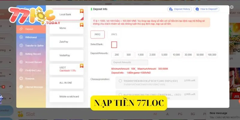 Nạp Tiền 77Loc